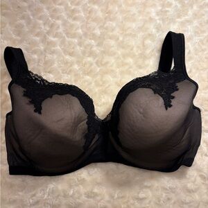 Olga Black Sheer Lace Bra
